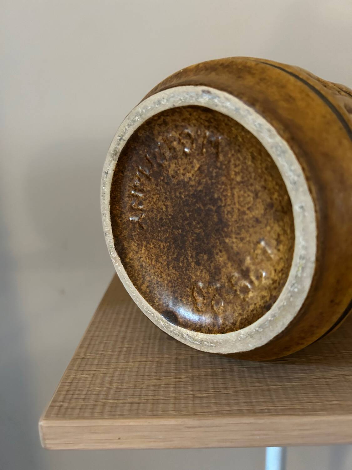 W Germany ochre ceramic vase.