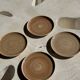 Set of 4 hand-painted Pornic stoneware plates D21