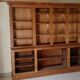 Library in solid cherry wood, Louis Philippe style.