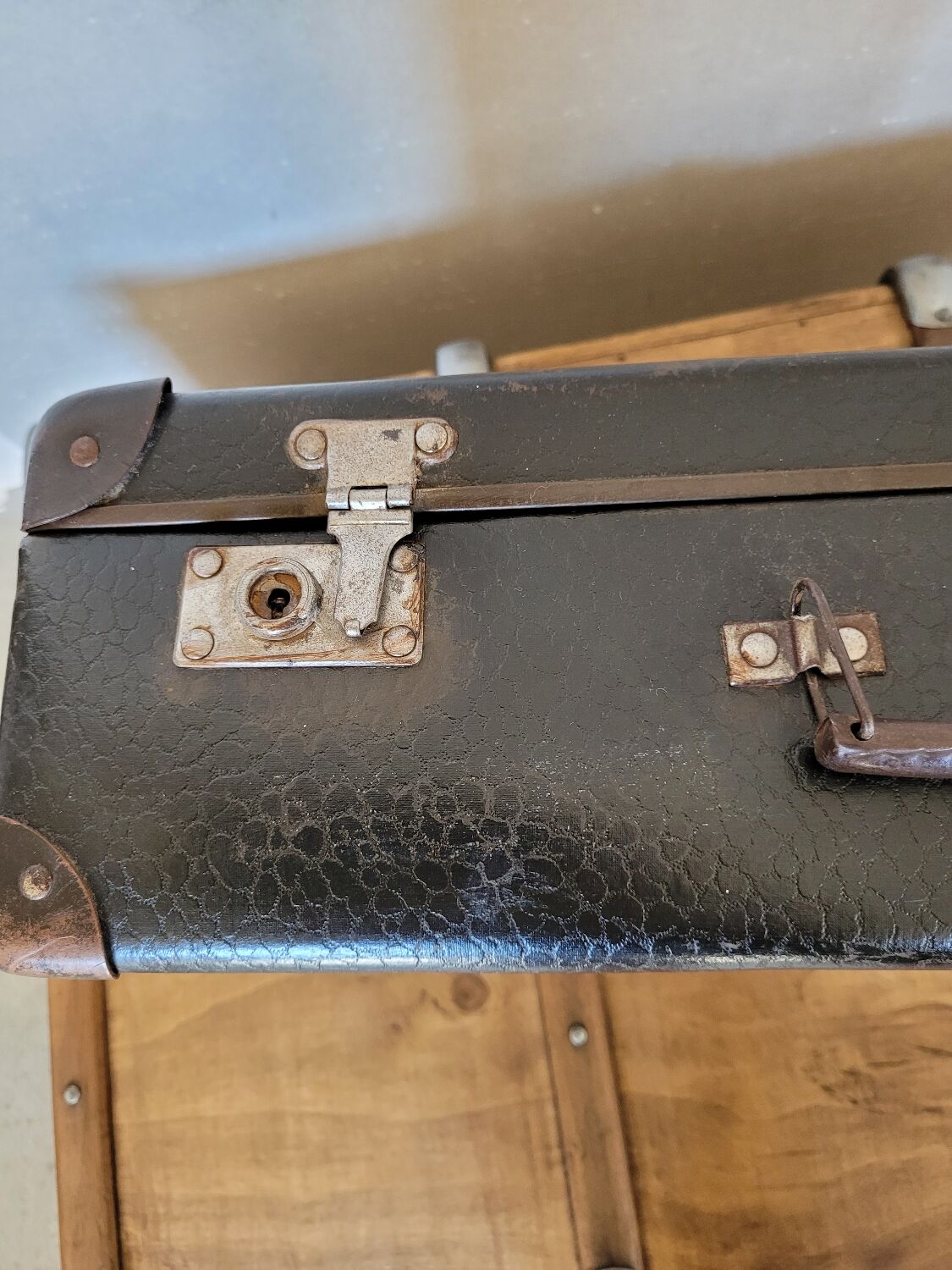 Antique cardboard suitcase