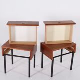 Pair of bedside tables by Pierre Guariche night tables