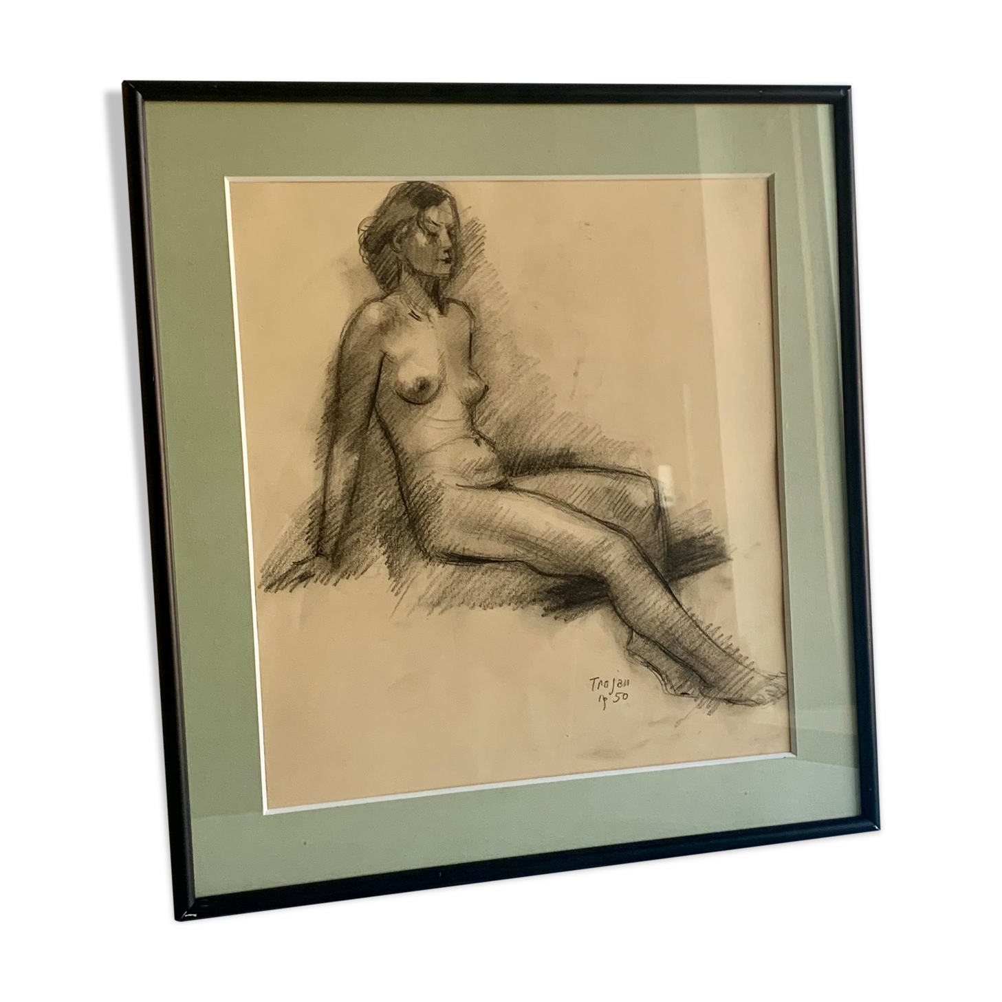 Drawing "Female nude", 1950