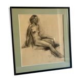 Drawing "Female nude", 1950