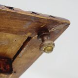 Longwy Trivet with Doorbell, Glazed Earthenware Tile and Wooden Frame