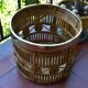 Bamboo and brass basket circa 1960 italy
