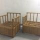 Pair of bamboo and rattan armchairs 1970