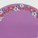 1970s CAKE PLATE staffel-keramik purple glaze with flower decor