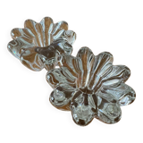 60s crystal flower candle holder