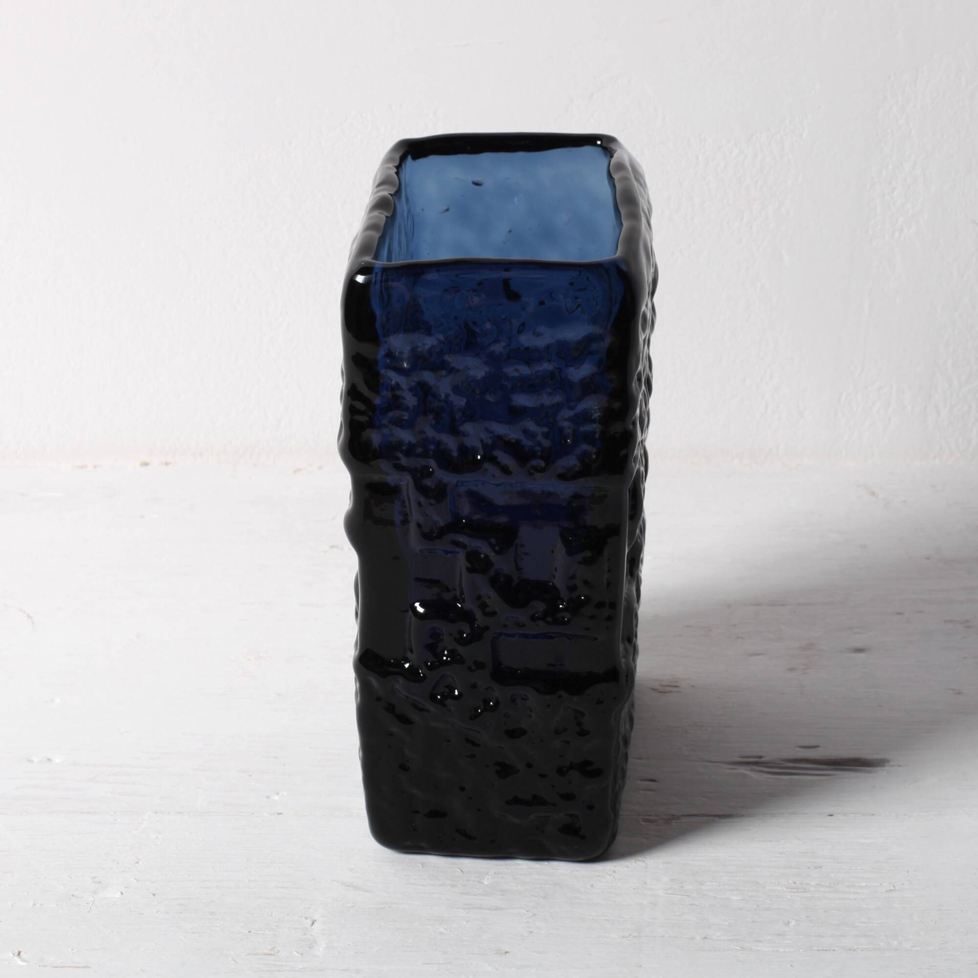 Cobalt Blue Mid-Century Glass Vase by Göte Augustsson, Ruda Glasbruk, 1970s