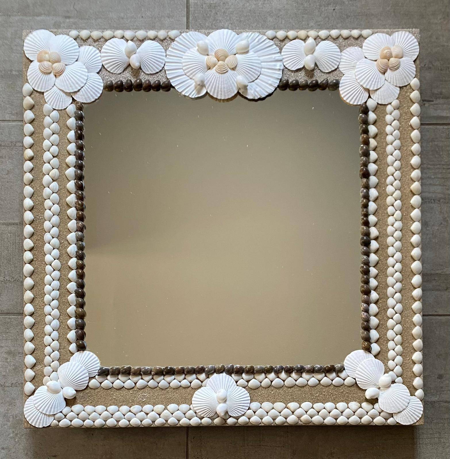 Mirror 2 wood & shells