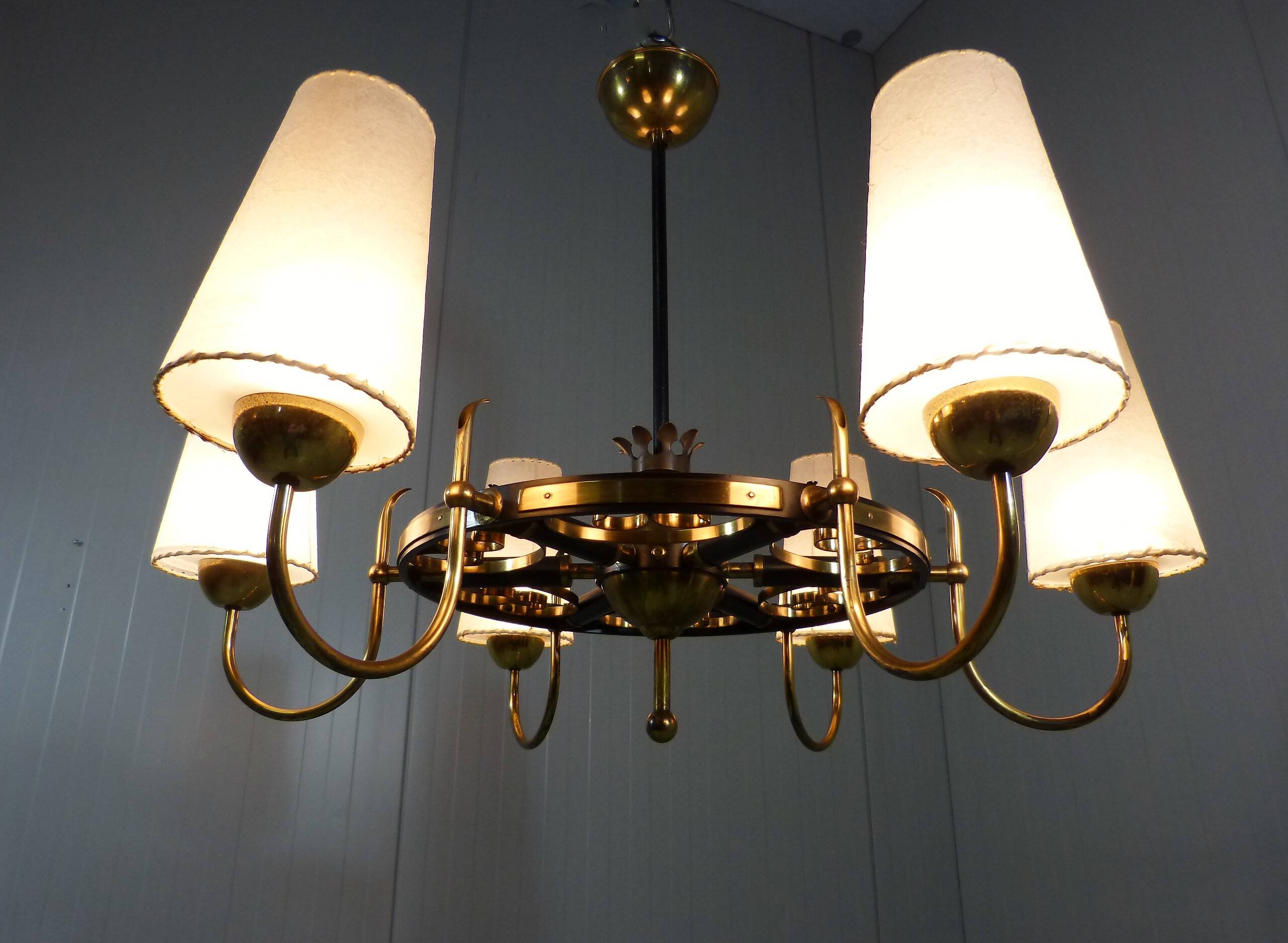 Large brass chandelier Finland 1950’s