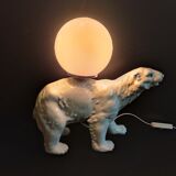 Ceramic white bear lamp