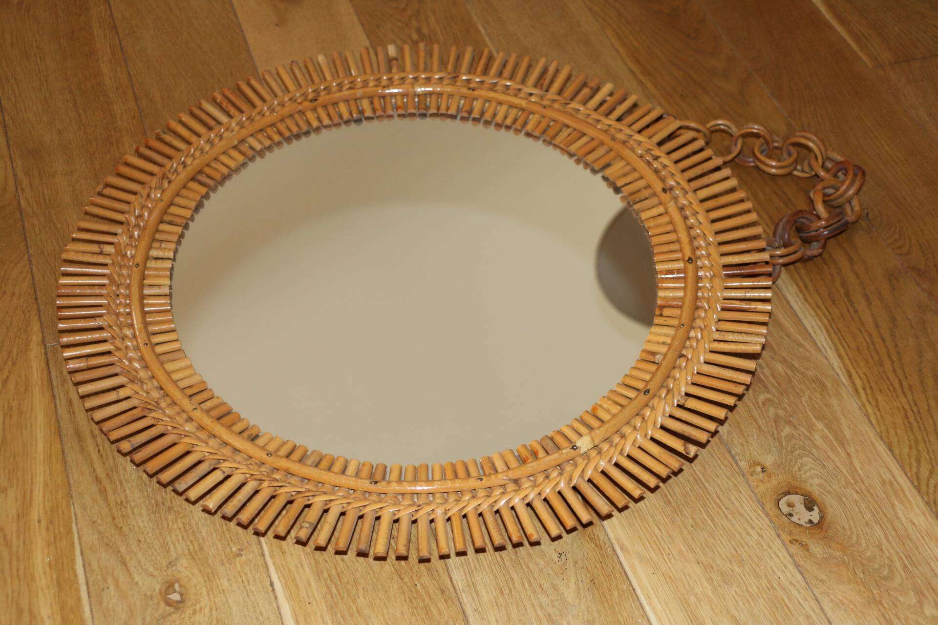 Rattan sun mirror 530mm