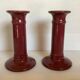 Pair of Bordeaux candlesticks
