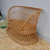 1960 wicker bench