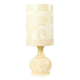 Vintage Table Lamp Alabaster Natural Stone Flowers Spain 1960s