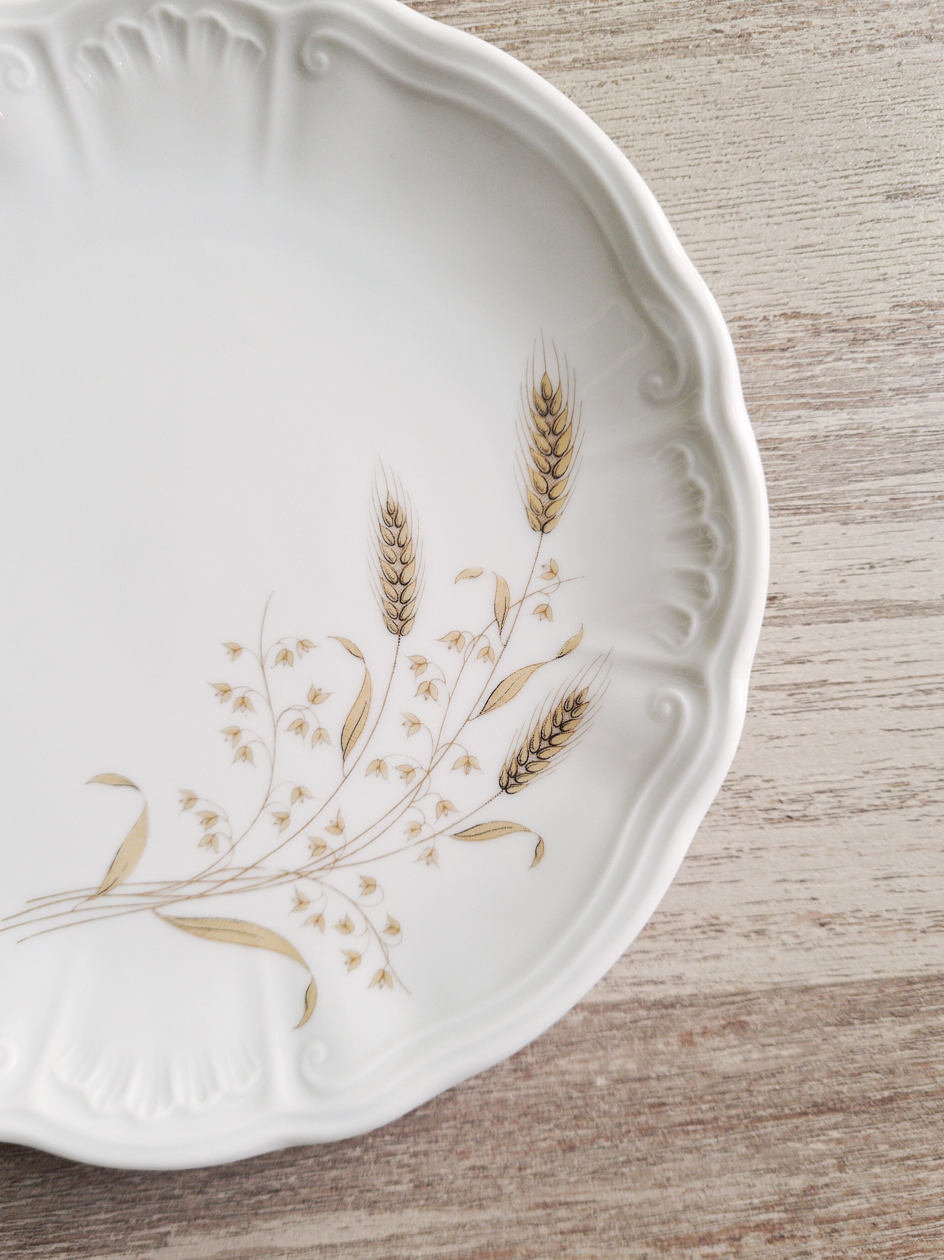 Set of 4 plates with Bavaria wheat ear desserts