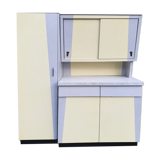 Yellow and grey formica buffet, Plastilux, vintage, 60s