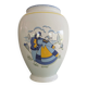 Vintage ceramic vase from Pornic – Hand-painted Breton decoration