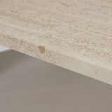 Rectangular travertine coffee table, 1970s
