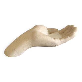 Plaster candle holder sculpture