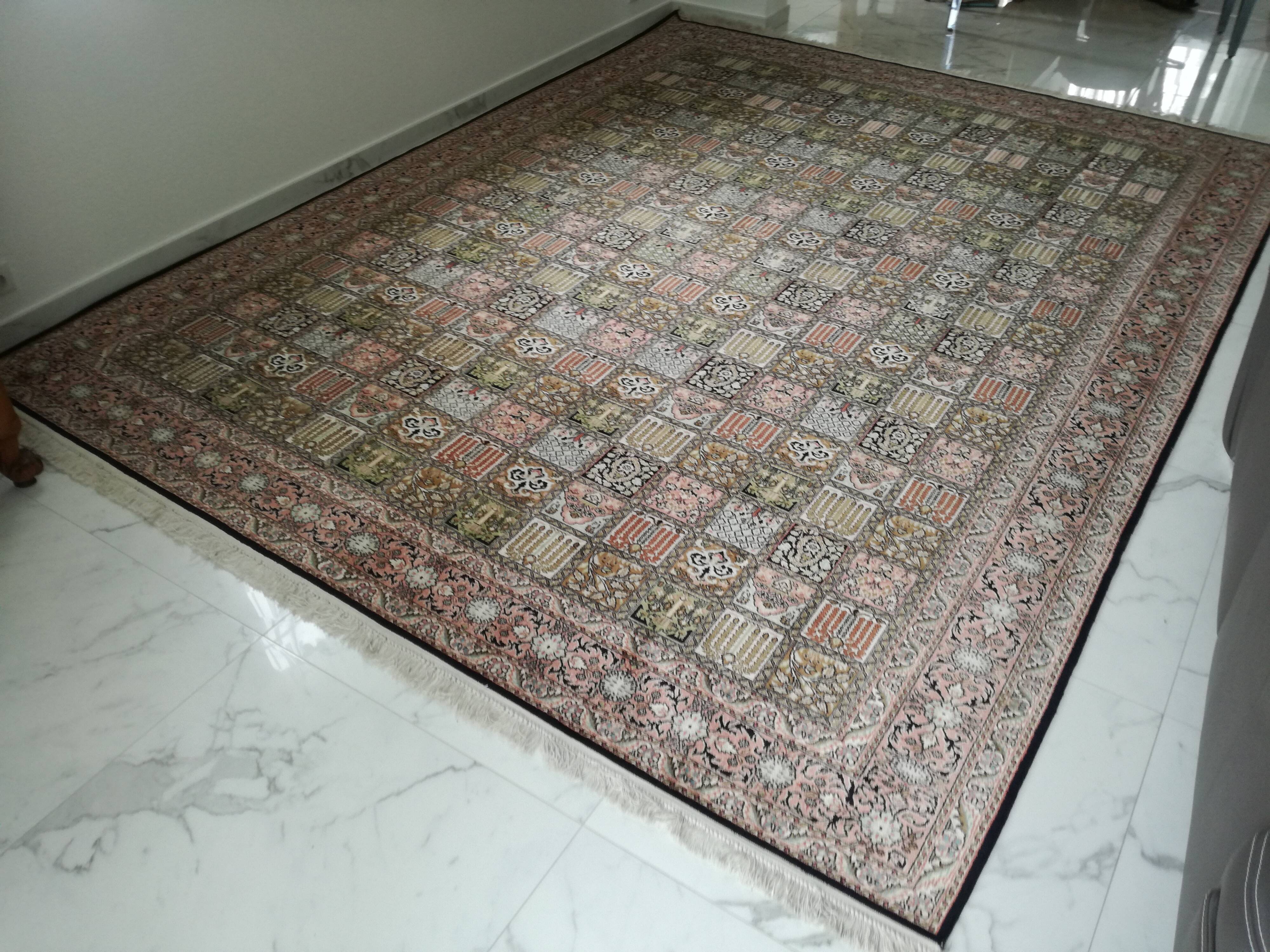 Tapis cachemire pure soie