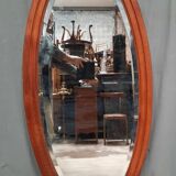 Large beveled oval mirror