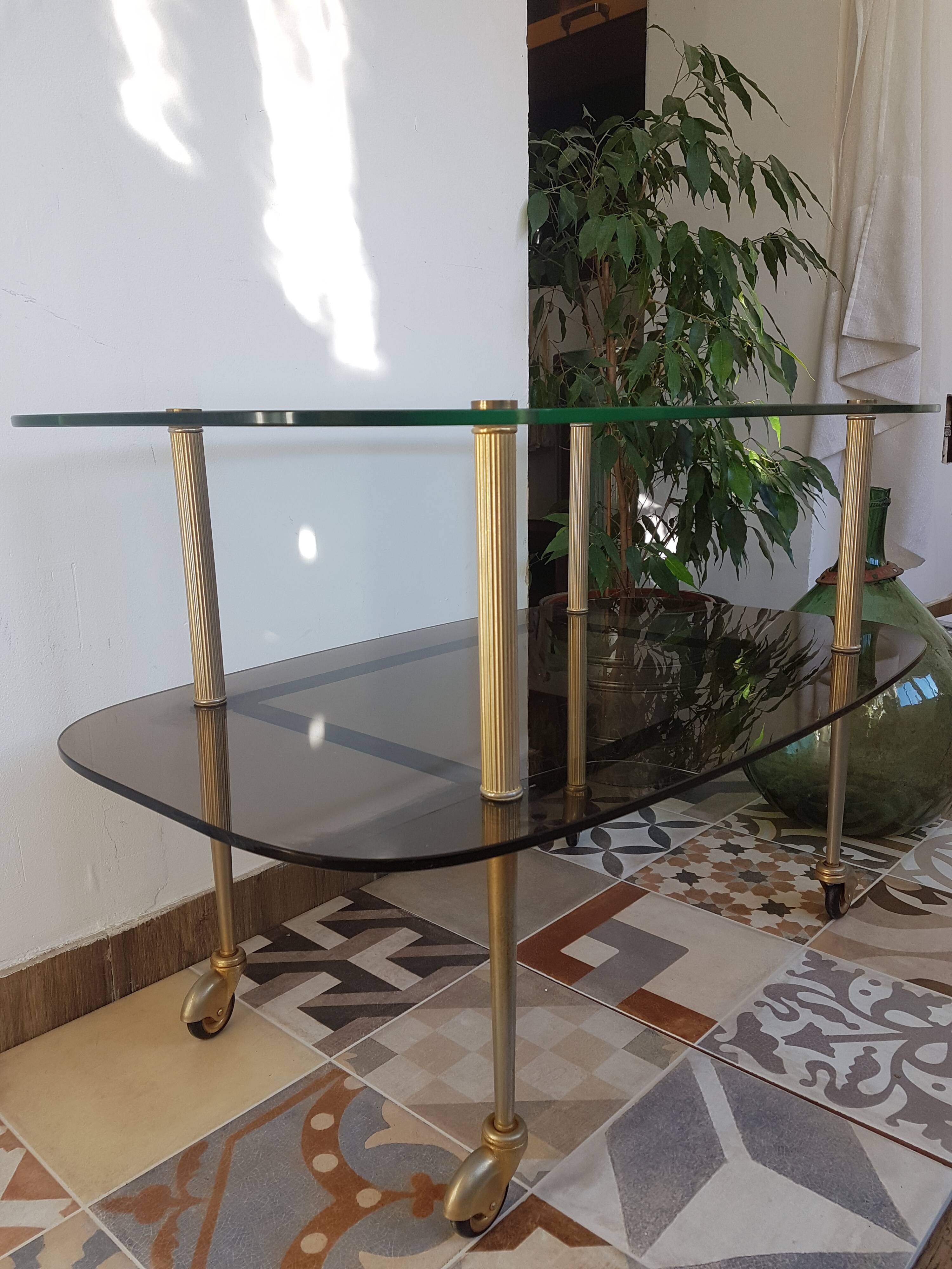 Glass coffee table