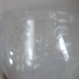 6 Bohemian Crystal Etched Wine Glasses