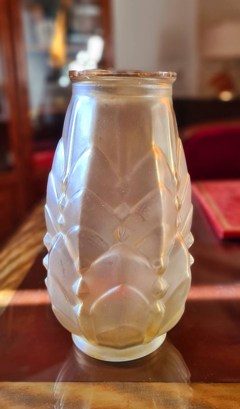 Art Deco opaline vase