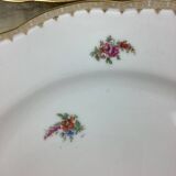 6 flat plates porcelain Limoges France