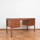 Teak desk and walnut armchair