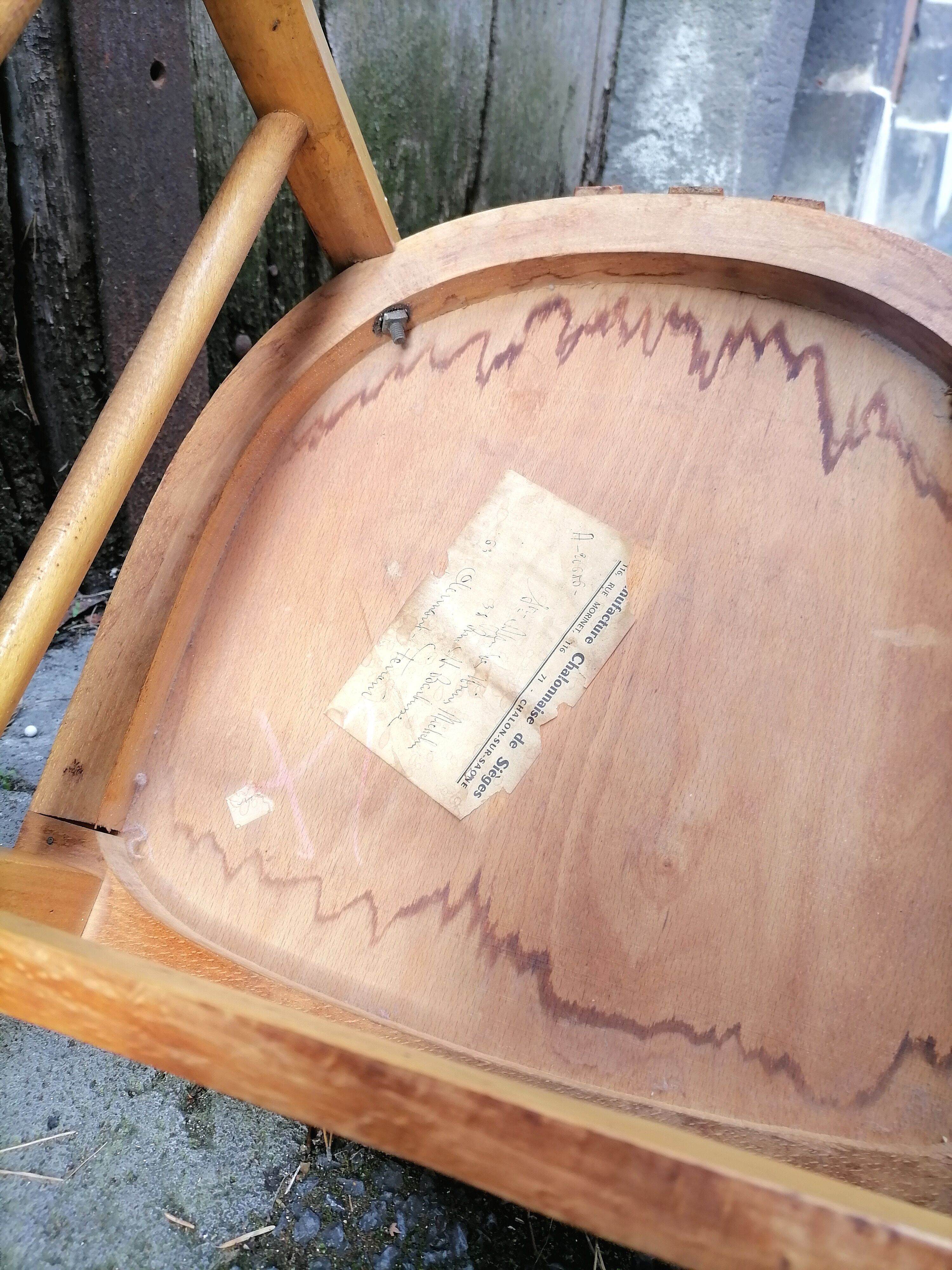 Vintage wooden bistro chair