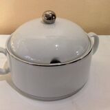 White porcelain soup bowl