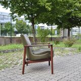 Ib Kofod Larsen for Fröscher Sitform olive leather Lounge Chair