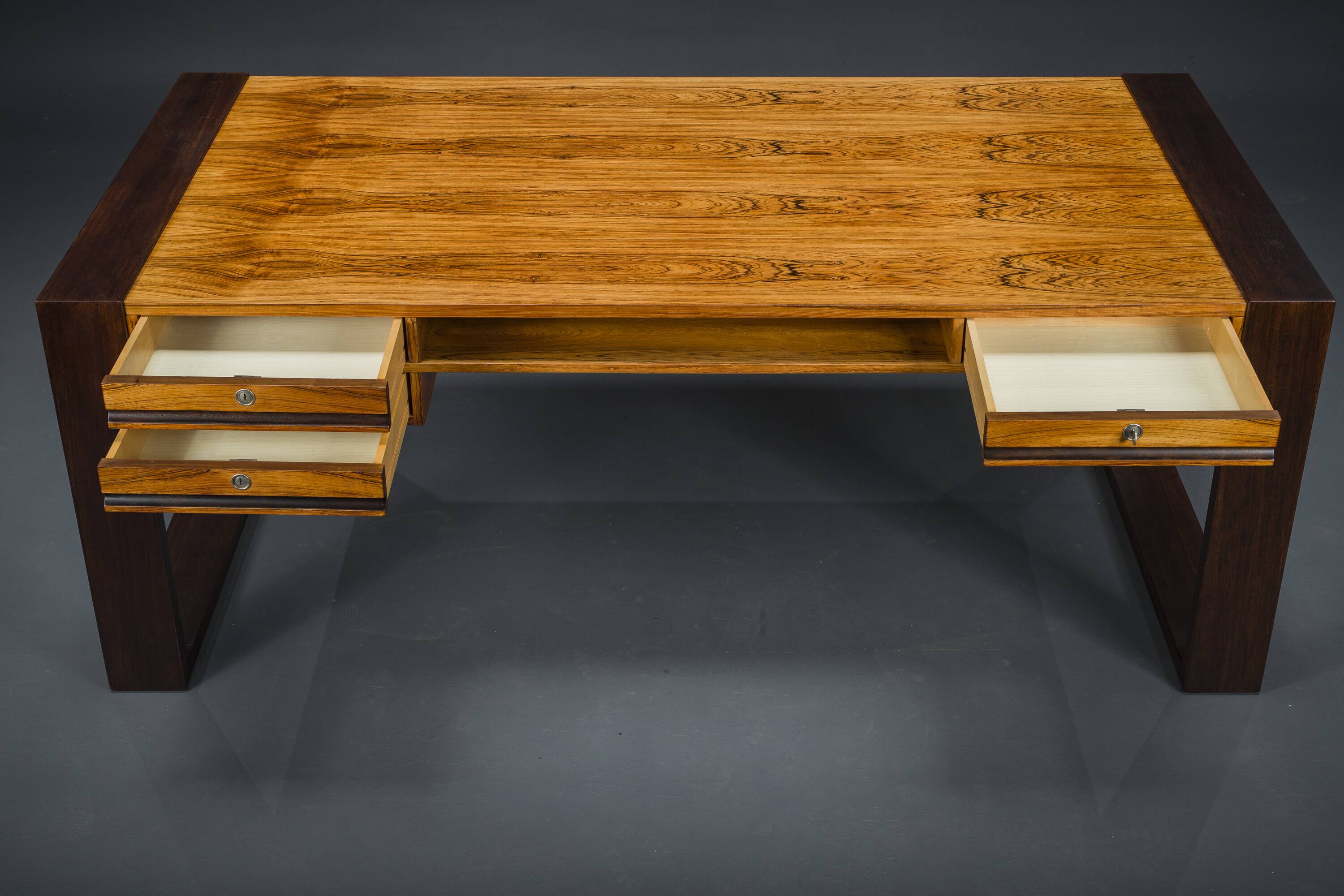 Vintage Rosewood Executive Desk, 1960s