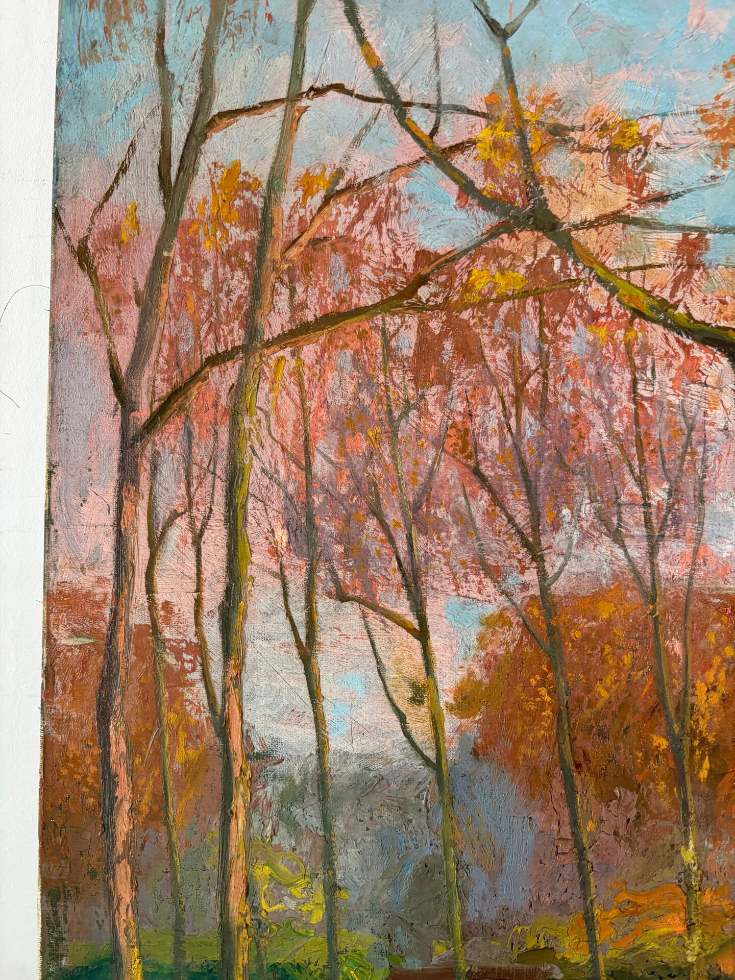 The Luxembourg Garden in Paris, oil on canvas signed.