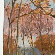 The Luxembourg Garden in Paris, oil on canvas signed.