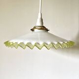 Suspension coupelle blanc vert