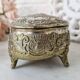 Vintage openwork silver metal jewelry box