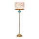 Vintage Floor Lamp in Brass and Turquoise Ceramic