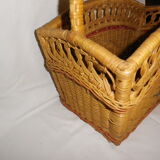 Rattan bamboo magazine holder