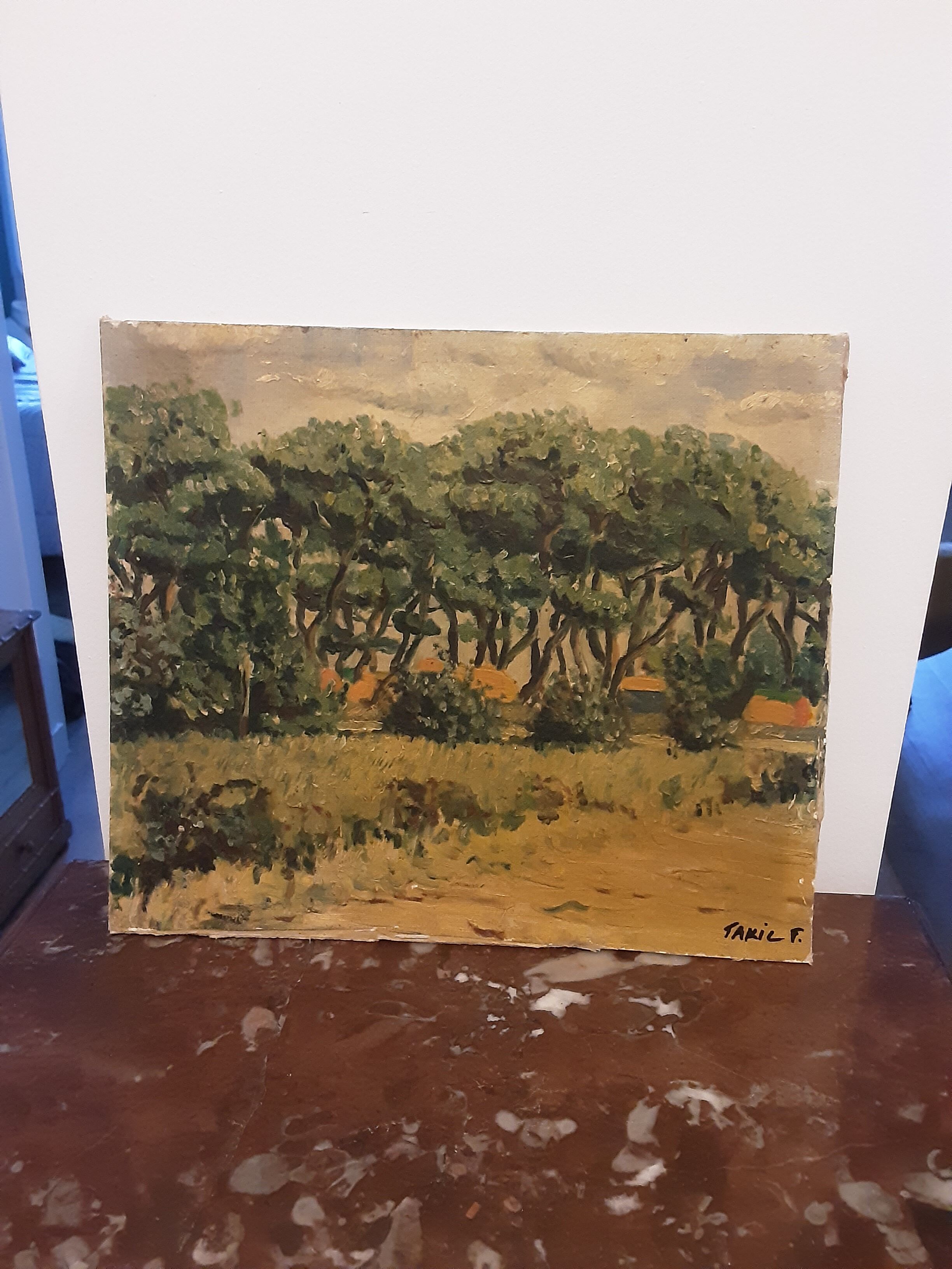 Antique knife oil on canvas