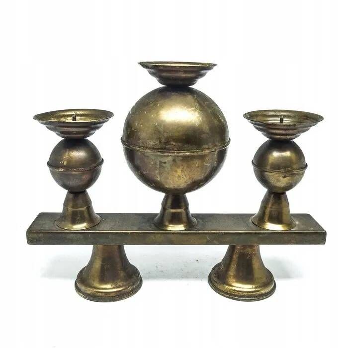 M8y brutalism new look three-armed candlestick