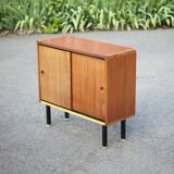 Meuble ARP Minvielle, meuble de rangement vintage, porte coulissante, décoration intérieur, 50's