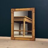 Mid-century bamboo wall mirror, Italy, 1960s
