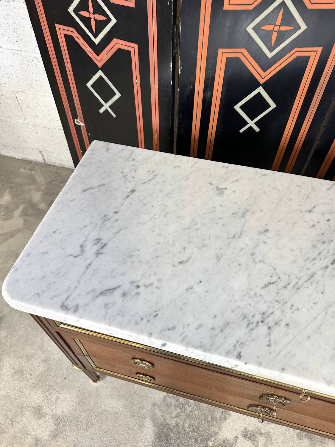 Louis XVI style mahogany chest of drawers