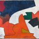 Tableau peinture composition abstraite géométrique, Poliakoff 1969