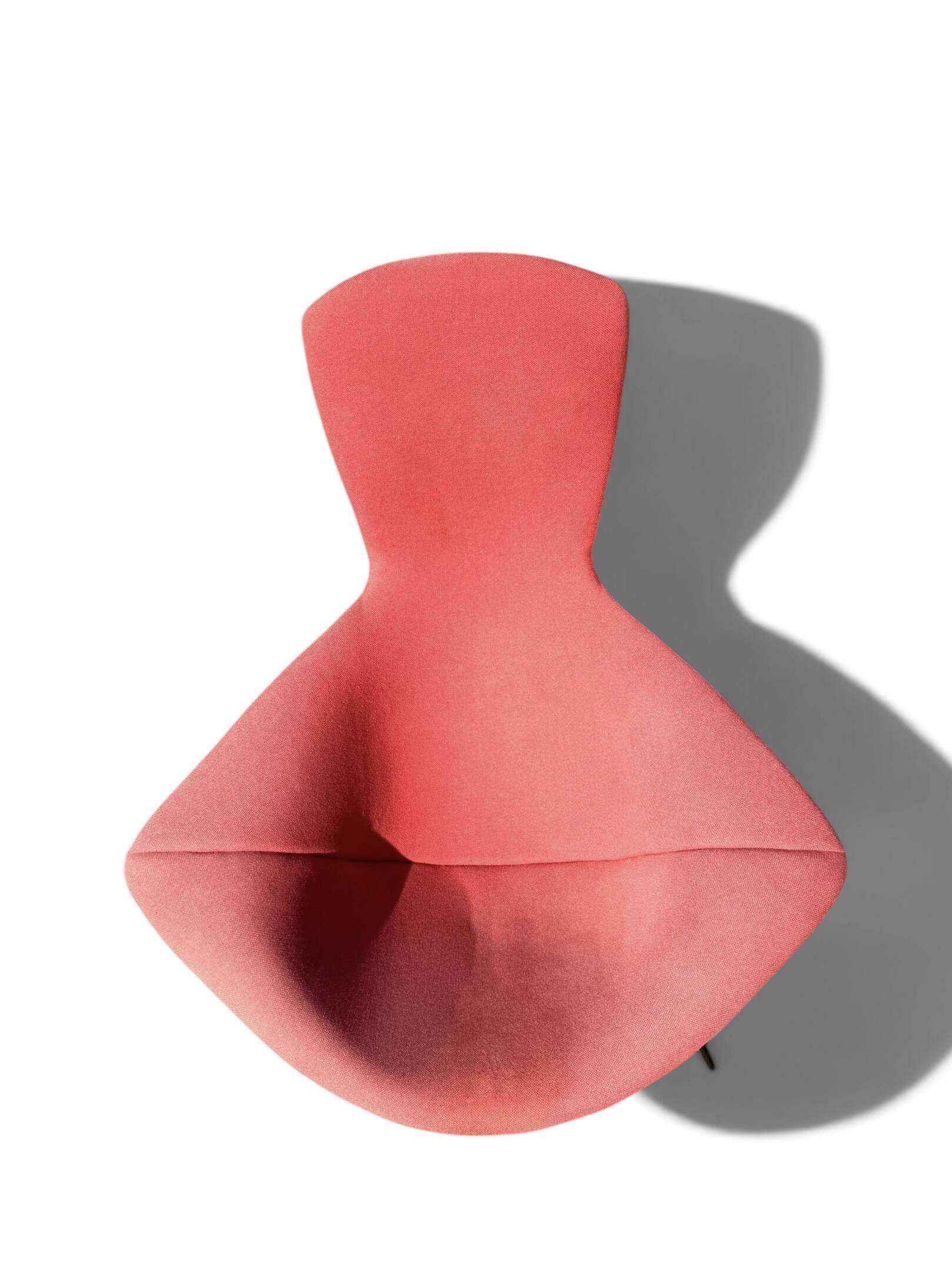 Bird Chair & Ottoman Harry Bertoia for Knoll - Black Mesh & Red Fabric