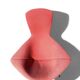Bird Chair & Ottoman Harry Bertoia for Knoll - Black Mesh & Red Fabric